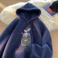thumbnail image 2 of Sudaderas con dibujos animados kawaii divertidas para hombre, sudaderas con capucha de moda con personalidad, sudaderas holgadas de estilo hip hop con forro polar, 2 of 5