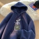 thumbnail image 2 of Sudaderas con dibujos animados kawaii divertidas para hombre, sudaderas con capucha de moda con personalidad, sudaderas holgadas de estilo hip hop con forro polar, 2 of 5