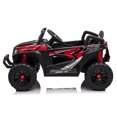 thumbnail image 4 of TOBBI 12V off-Road Kids Ride on UTV Truck Car W/ LED Lights, Music, Horn, Battery Powered, Red + Black, 4 of 8