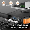 thumbnail image 6 of YYUZH 10000mAh Solar Power Bank with Wireless Charging and PD Fast Charge, Portable External Battery for Phones Tablets, Outdoor Camping Power Source, 6 of 9