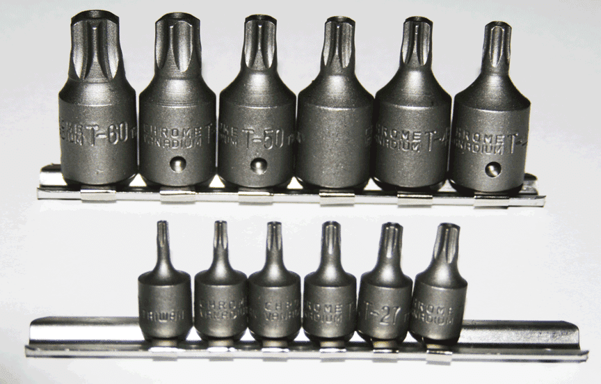 14-Piece Heavy-Duty Tamper Proof TORX Star Socket Set