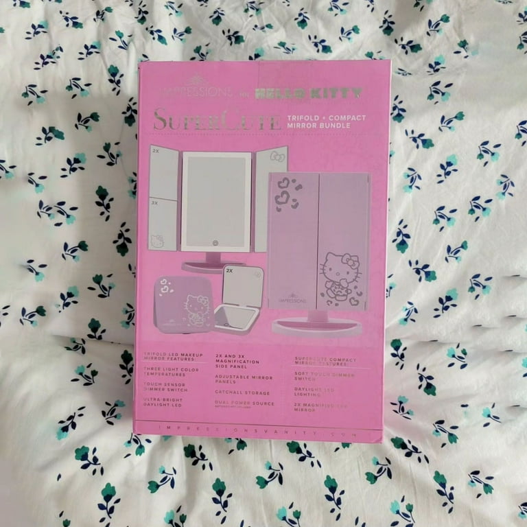 Impressions for Hello Kitty Tri Fold Makeup 2024 Mirror + compact mirror bundle