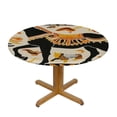 thumbnail image 3 of Orinice Horse Running Round Table Cover Stain Resistant Washable Indoor Outdoor Tablecloth Kitchen Dining Wedding Parties 100% Polyester Fiber 46-50, 3 of 8
