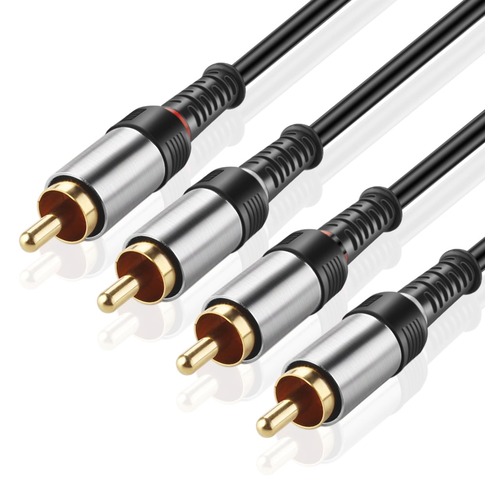 Premium 2RCA Stereo Cable with Left and Right Audio 2Male to 2Male