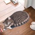 thumbnail image 7 of Cat Shaped Rug, Soft Absorbent Cat Floor Mat, Non Bathroom Rug, Washable Cat Print Carpet, Cute Cat Shaped Doormat for Bedroom Kitchen Living Room, 7 of 7