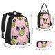 thumbnail image 2 of Balery Panda Avocado Mochila escolar 3 en 1 para niños: mochila resistente con lonchera térmica y estuche para lápices. Mochila escolar para niños y niñas., 2 of 7