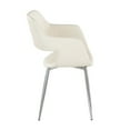 thumbnail image 3 of Margarite Chair, Upholstered Dining Chairs, Mid-Century Modern Dining Chair, Kitchen Chairs for Dining Table, Dining Chairs Set of 2 (Cream Faux Leather), 3 of 5