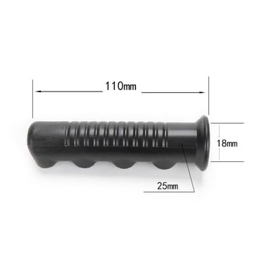 MYG 2 Pcs Poignées en Caoutchouc pour Brouette, Tubes Ronds Poignées Universelles de Remplacement Noires