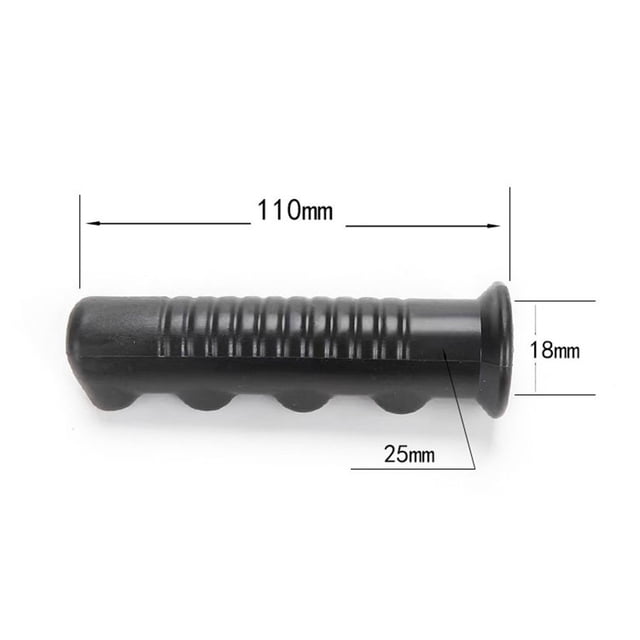 2Pcs Wheelbarrow Rubber Handles, Round Tubes Black Replacement Handles