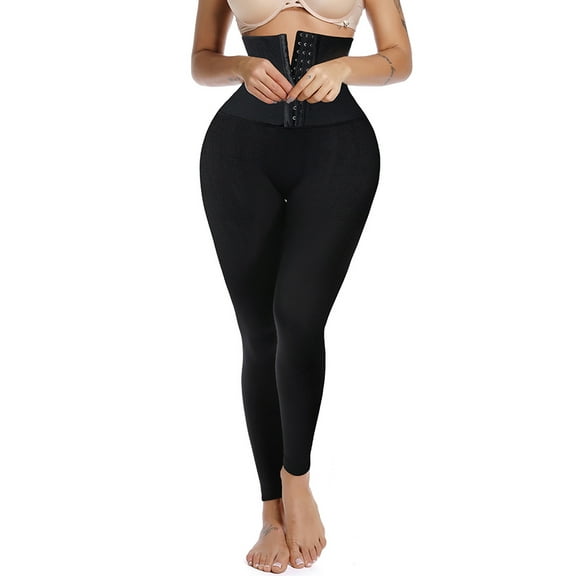 Womens Tummy Control Legging with Adjustable Waistband Hook Workout Fitness Yoga Pants