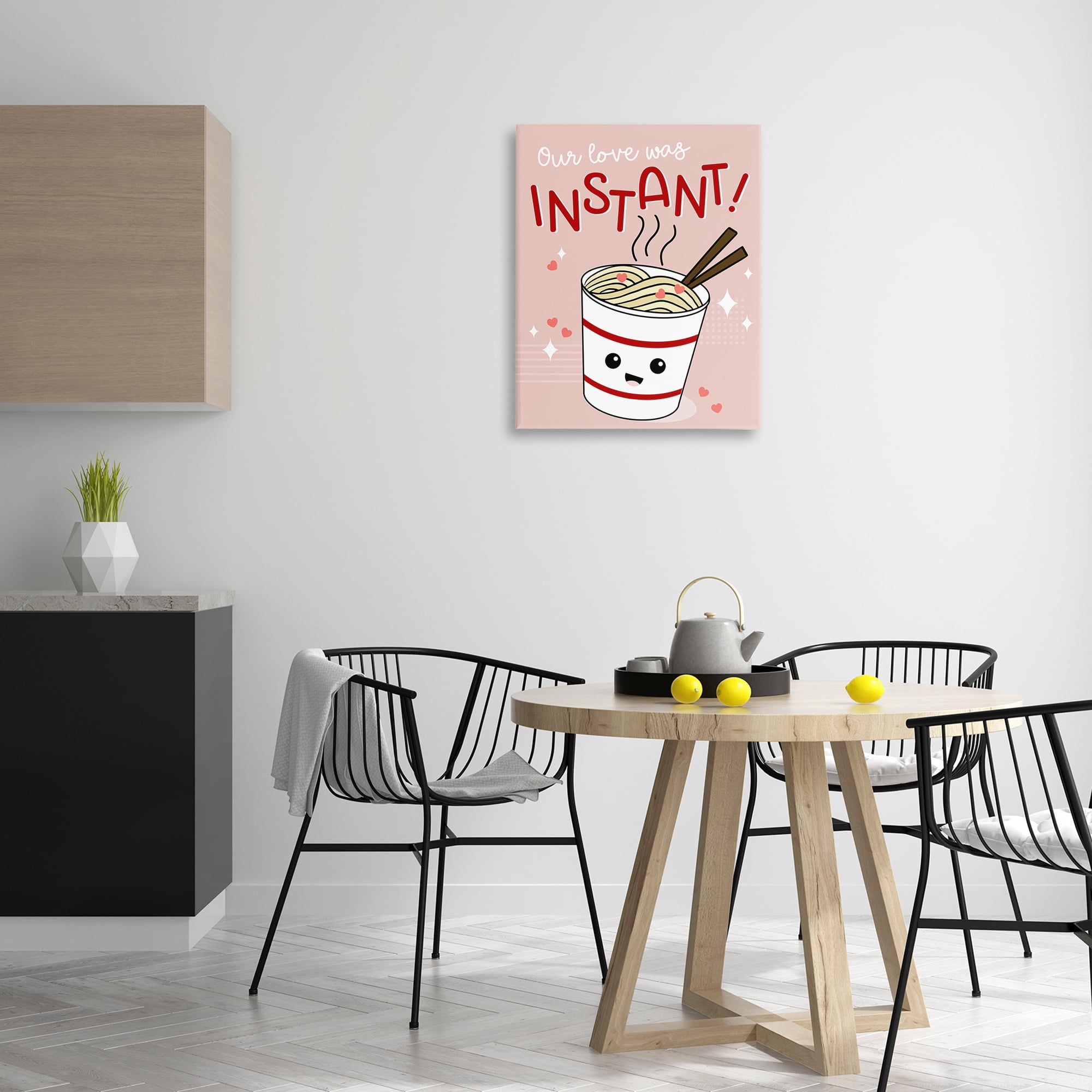 Stupell Industries Love Was Instant Noodles Food & Beverage Painting Wrapped Canvas Art Print Wall Art, 24 x 30