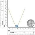 thumbnail image 6 of Gem Stone King 14K Yellow Gold Millennium Blue Mystic Quartz Pendant Necklace for Women | 1.80 Cttw | Gemstone Birthstone | Oval 9X7MM | With 18 inch Chain, 6 of 6