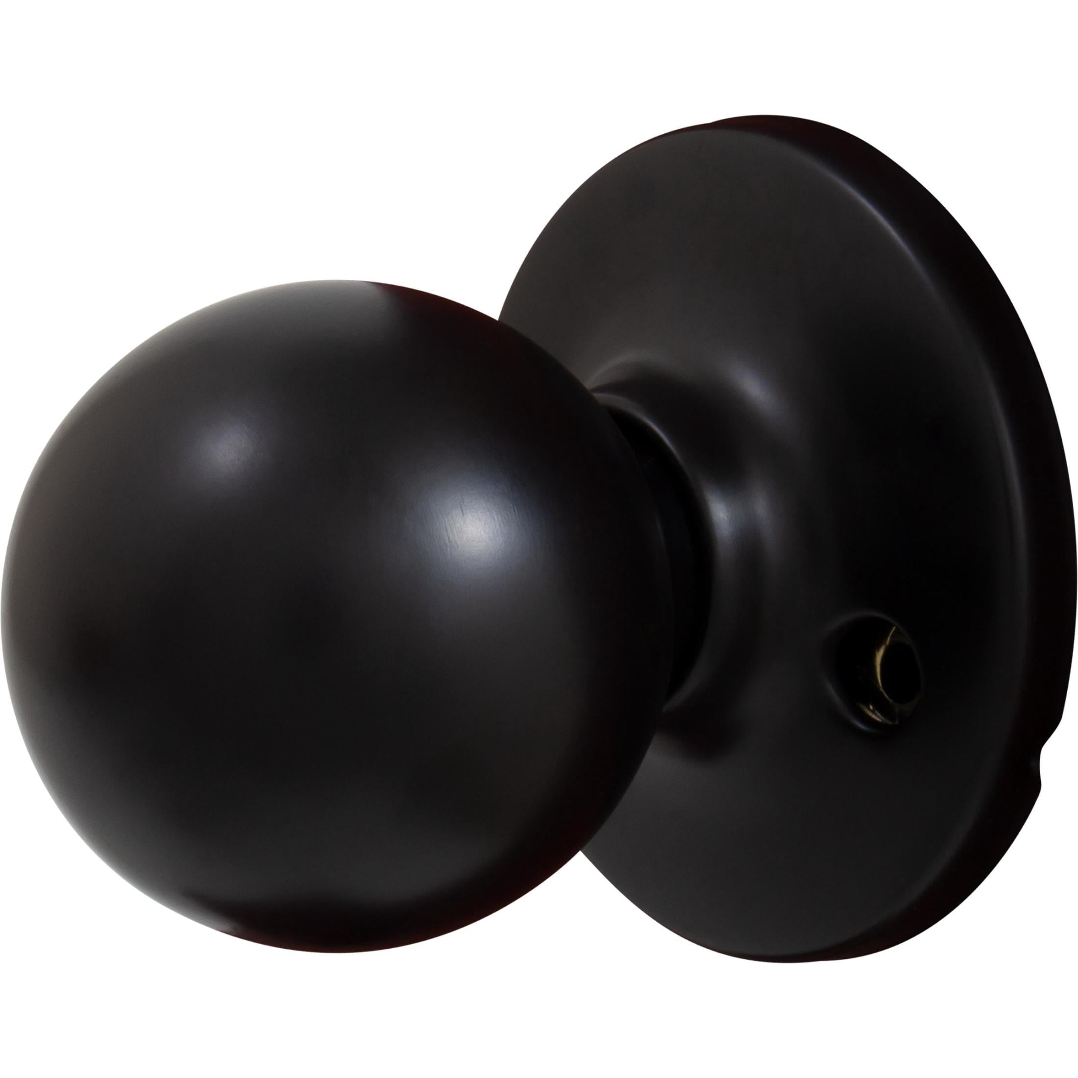 Stone Harbor Hardware Ball Door Knob, Passage (Hall/Closet) Function, Matte Black