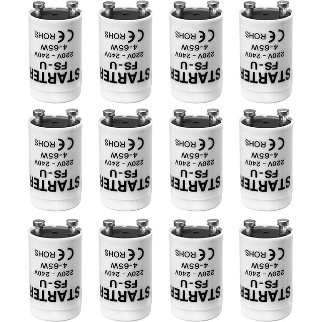 Bombilla de arranque de tubo fluorescente de 12 piezas 4-65W 200-250V Arrancador de arranque LED para tubo LED Arrancador de tubos fluorescentes LED para lámparas de tubos de neón fluorescentes JAMW Sencillez