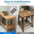 thumbnail image 2 of DEXTRUS Shower Bench with Storage Shelf, Waterproof HIPS Shower Stool with Non-Slip Pads, Natural, 2 of 9