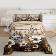 thumbnail image 2 of Feelyou Watercolor Flower Teen Queen Comforter Set, Jungle Floral Plant Bedding Sets, Rustic Farmhouse Cabin Reversible Bedding Comforter Set, Luxury Bedroom Decor, 3 Pieces, 2 of 8