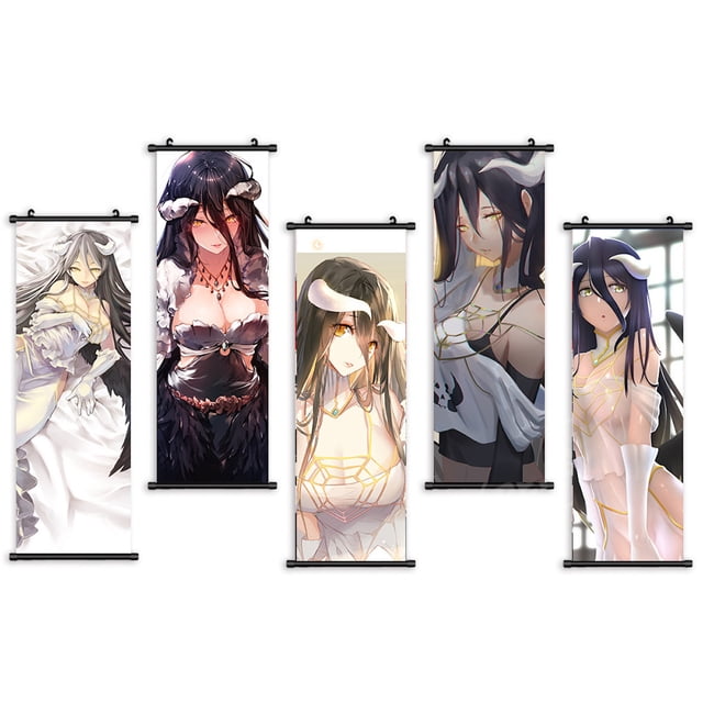 Cuadro mural sobre lienzo Overlords Albedos Anime, 5 paneles