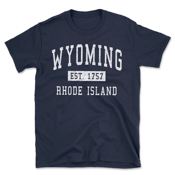 Wyoming Rhode Island Classic Established Men's Cotton T-Shirt