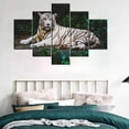 thumbnail image 4 of TISHIRON 5PCS Framed Animal Canvas Wall Art Set,50"x24" Wildlife White Tiger Landscape Canvas Art Decor, 4 of 7