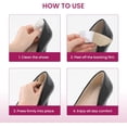 thumbnail image 7 of Bukihome 3 Pairs Soft Gel Heel Grips Anti Slip Blister Prevention Heel Pads for High Heels Flats Shoes,Beige, 7 of 7