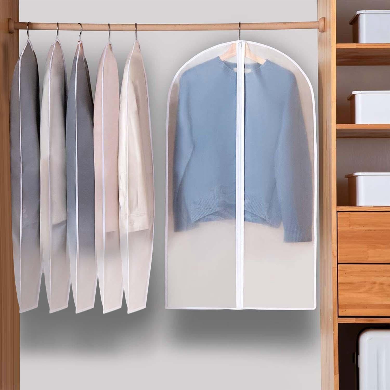 20 Pack Large Clear Garment Bags-Moth Proof Garment Bags,Garment Cover,Hanging, Dress Garment Bags Storage for Travel(40"X 24")