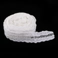 thumbnail image 4 of yuksok 5yds Pleated Edge Band Stretchy Cotton Ruffle s Sewing Craft White 3.4cm, 4 of 9