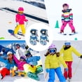 thumbnail image 2 of Bearachild 2 piezas de guantes de nieve para niños, artículos deportivos antideslizantes, guantes gruesos para deportes de invierno a prueba de viento, Suministros térmicos cian L Bearachild HA059843-06B, 2 of 6