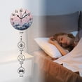 thumbnail image 3 of 12 Inch Wall Clock Battery Operated Silent Clock Decorative for Office, Kitchen, Outdoor, Living Room，Butterfly in Japanese Rock Garden Sand Wave Cherry Blossom Elegant Pattern, 3 of 4