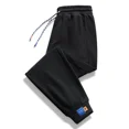 thumbnail image 3 of Pantalones de entrenamiento deportivo, pantalones casuales largos de algodón, pantalones largos sueltos de color sólido para hombre, pantalones deportivos suaves para culturismo, pantalones largos, 3 of 4