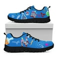 thumbnail image 5 of Medical Nurse Shoes Comfortable Cartoon Examination Department Printed Shoes Blue Lace-up Flat Sneakers, 5 of 8