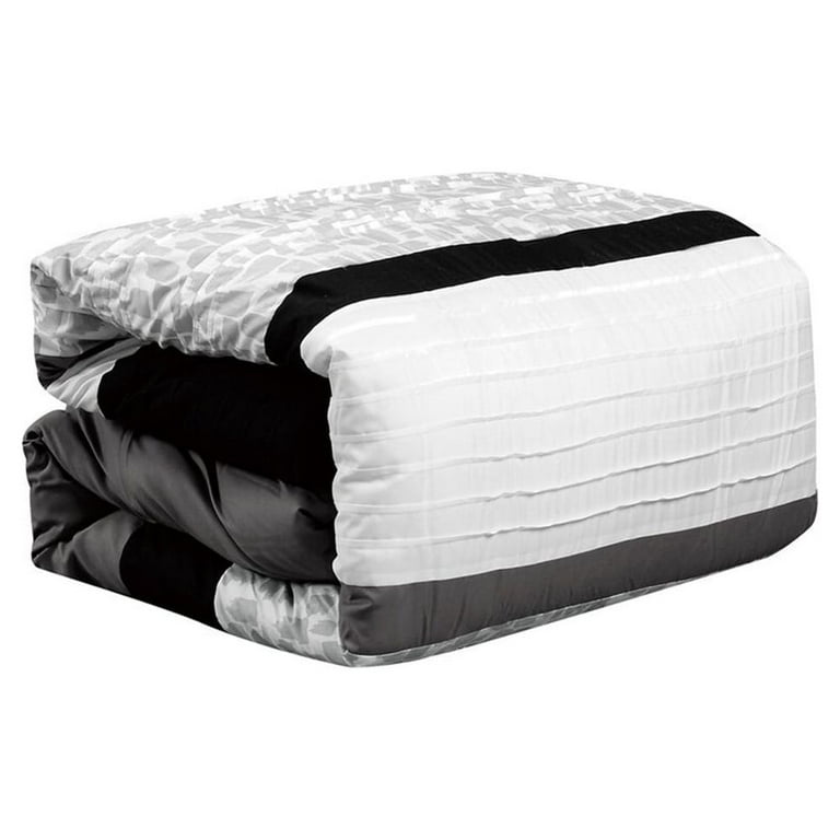 HGMart Bedding Comforter Set Bed In A Bag - 7 Piece Luxury Microfiber  Striped Bedding Sets - Oversized Bedroom Comforters, Queen Size, Burgundy 