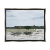 Coastal Vast Hills Landscape Landscape Painting Luster Gray Framed Art Print Wall Art