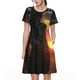 thumbnail image 1 of Disketp Sunset Western Cowgirl para Vestido de Manga Corta para Mujeres, Vestidos de Verano para Mujeres, Casual y Holgado para la Playa, 1 of 6