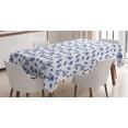thumbnail image 1 of Floral Tablecloth, Bundles of Forget-Me-Nots Meadow Cranesbills and Early Purple Orchids, Rectangle Satin Table Cover Accent for Dining Room and Kitchen, 60" X 84", Blue Grey and Violet, by Ambesonne, 1 of 2