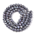 thumbnail image 3 of Electroplate Glass Beads Strands Opaque Solid color AB color Plated Faceted Rondelle Gainsboro 6x5mm Hole: 1mm 80~85pcs/strand 38~40cm, 3 of 3
