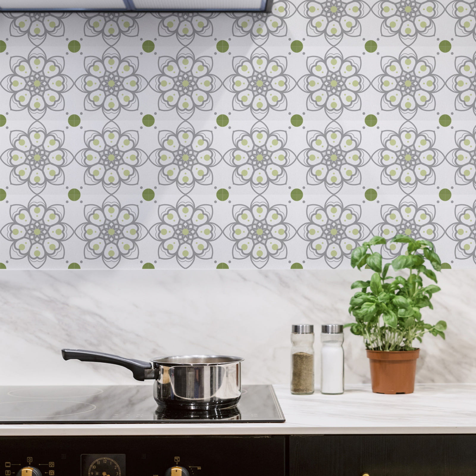 20PCS French Style Peel and Stick Tile Stickers Wall Backsplash DIY Murals Self Adhesive Removable Textured Tile Stickers For Home Kitchen Bathroom Decor, 6 x 6 inch