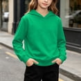 thumbnail image 5 of Children's Winter Hooded Solid Fashion Novel Hooded Long Sleeved Casual Loose And Thick Heavy Pullover Hooded Sweatshirt Top, 5 of 10