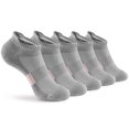 thumbnail image 1 of Namzi 5 pares de calcetines invisibles para hombre, antideslizantes, con agarre de silicona, transpirables, de corte bajo y estilo casual, color gris., 1 of 2
