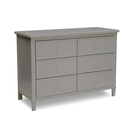 Delta Children James 6 Drawer, Midnight Grey/Acorn