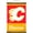 Premium Print and Black Hanger Bundle, variant on NHL Calgary Flames - Retro Logo 13 Wall Poster with Wooden Magnetic Frame, 22.375" x 34"