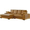 thumbnail image 2 of Daisy Convertible Sectional Sofa Couch with L-Shaped Design in Mango Color, 2 of 6