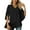 Black womens tops dressy casual07, variant on Usmixi Womens Tops Solid Elbow-Length V-Neck Tee Shirts Summer Casual Lightweight Loose Fit Comfy Chiffon Blouse Black XL Clothes