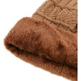 thumbnail image 5 of 2 Pieces Winter Hat Scarf Set Warm Knit Thick Beanie Scarves Knitted Cap for Men, 5 of 10