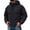 Black, variant on Men's Hooded Puffer Jacket Full Zip Long Sleeve Warm Winter Outerwear for Cold Weather
