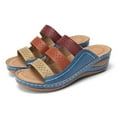 thumbnail image 6 of Mepaouo Wedge Sandals for Women Summer Slip on Walking Slides Arch Support Orthopedic Shoes Size 8, 6 of 8