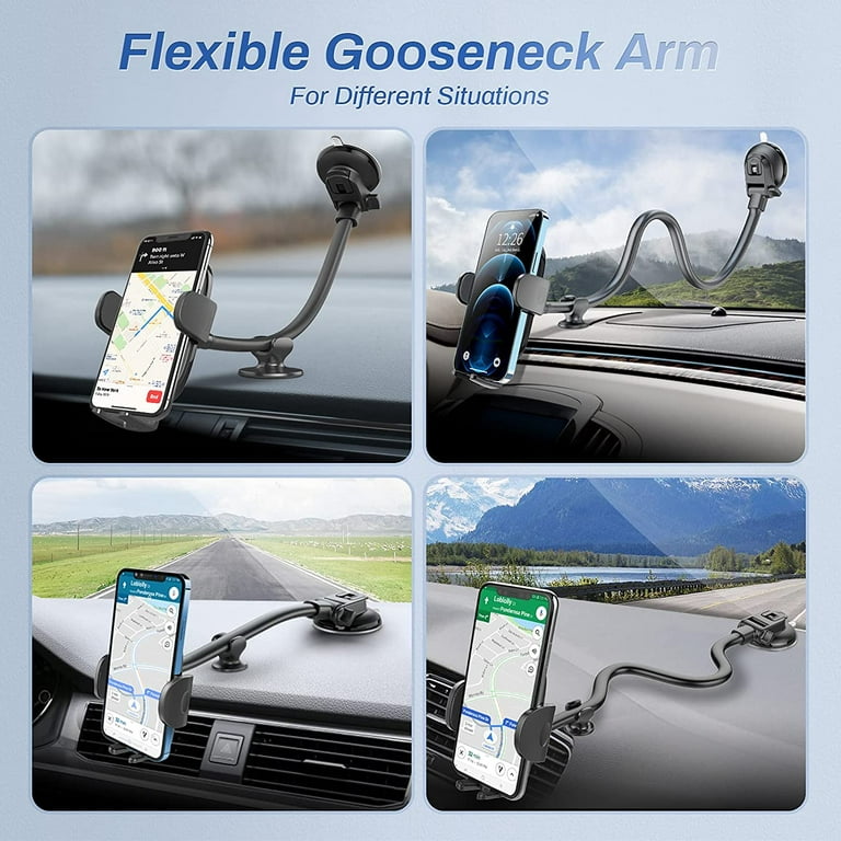 OQTIQ Phone Mount for Car [Gooseneck 13 Long Arm] Car Phone
