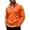 Orange, variant on Mens Quarter Zip Pullover Sweatshirt Fall Winter Long Sleeve Casual Plain Stand Collared Sweatshirts with Pockets