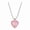 Pink, variant on Color Changing Heart Pendant Titanium Chain Necklace Adjustable Neckchain