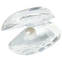 Eease Crystal Seashell Figurine with Pearl for Wedding Table Decor