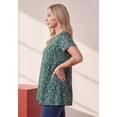 thumbnail image 3 of Roaman's Women's Plus Size Ultimate Cotton Crewneck Short Sleeve Swing Tee, 3 of 6